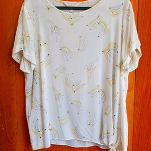 NWT Lauren Conrad banana blouse